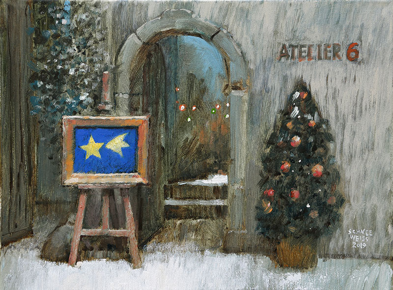 Schneeweiss im Atelier 6 in Mainz